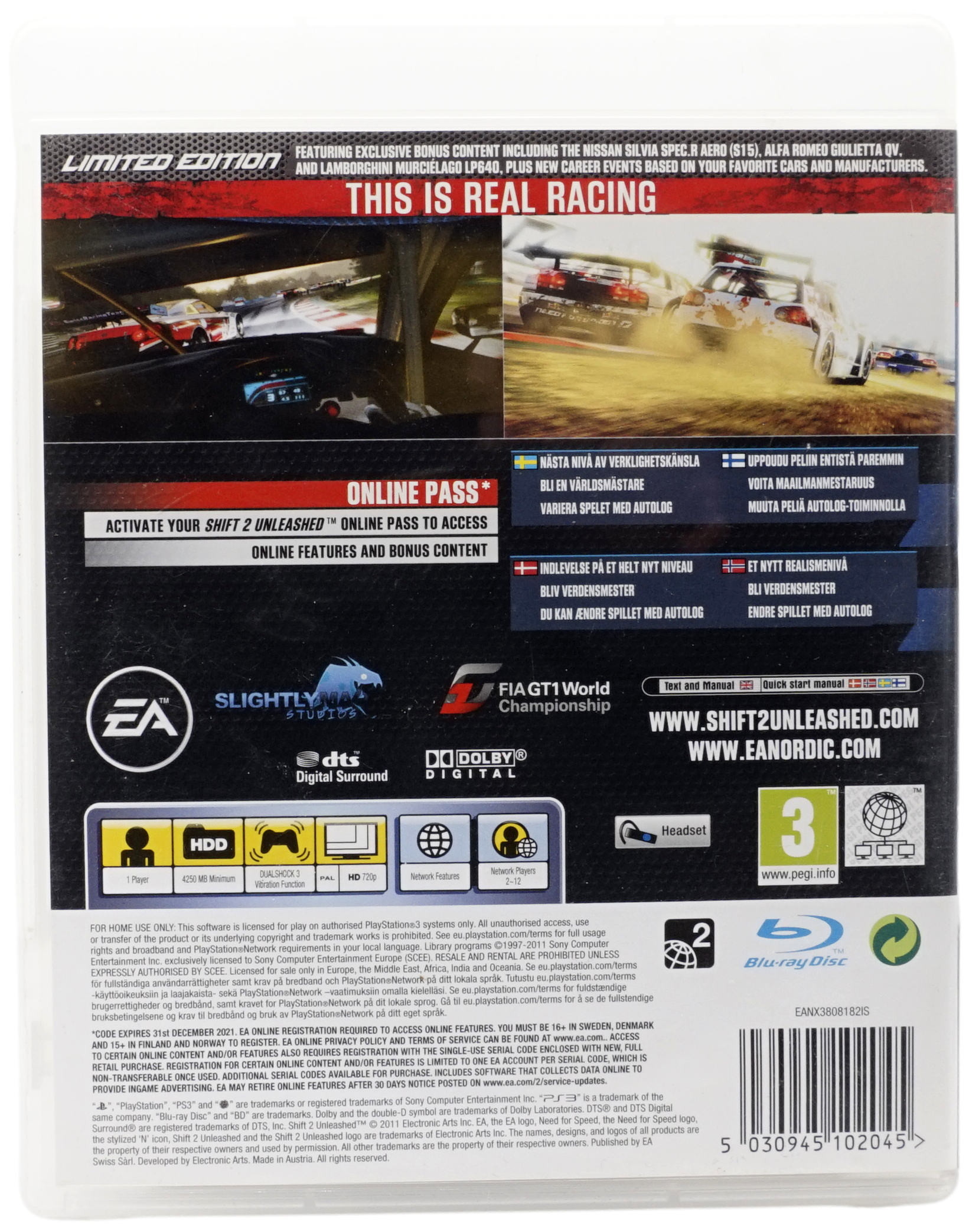 Shift 2 Unleashed (Limited Edition) (PS3)