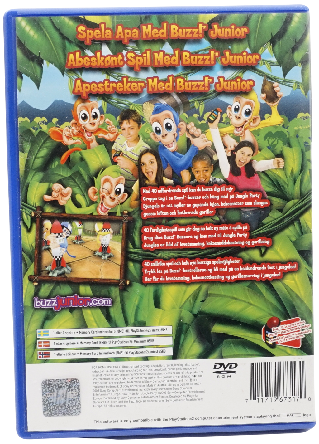 Buzz! Junior – Jungle Party (PS2) bagside