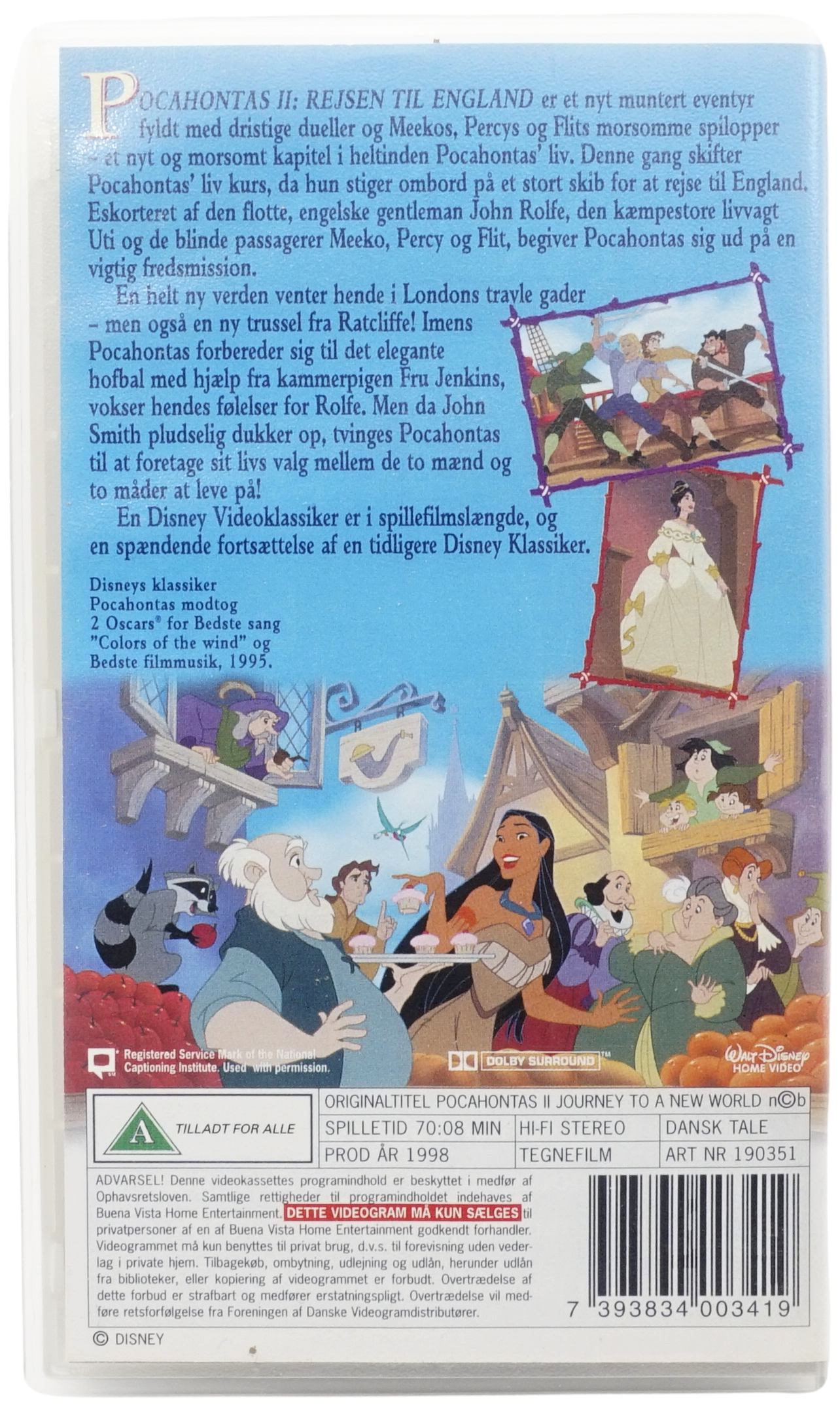 Pocahontas 2 : Rejsen til England (VHS)