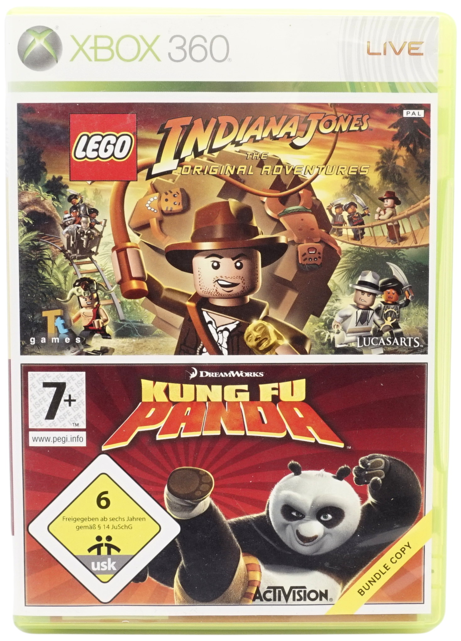 LEGO Indiana Jones: The Original Adventures + Kung Fu Panda Bundle Copy (Xbox 360)