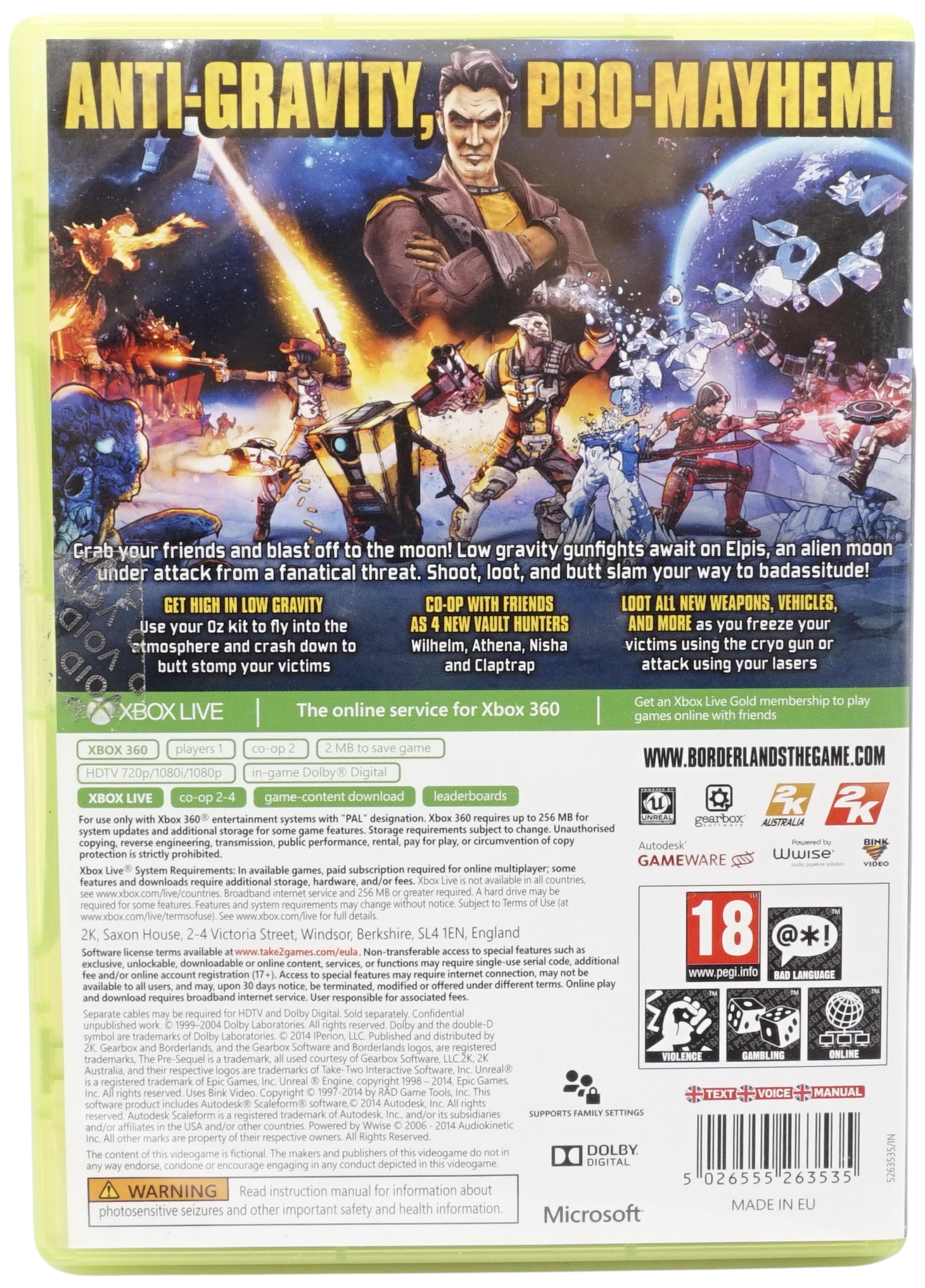 Borderlands : The Pre-Sequel! (Xbox 360)