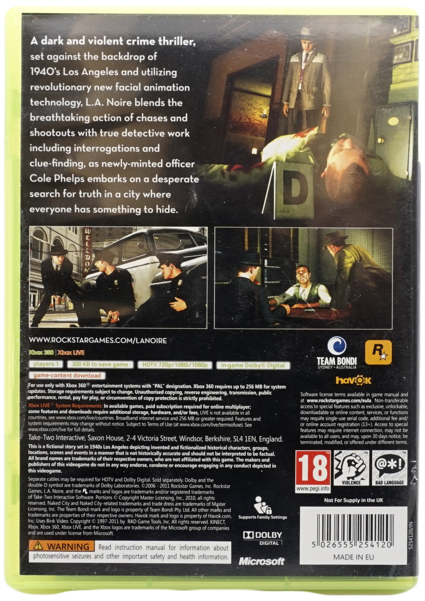 L.A. Noire (Xbox 360)