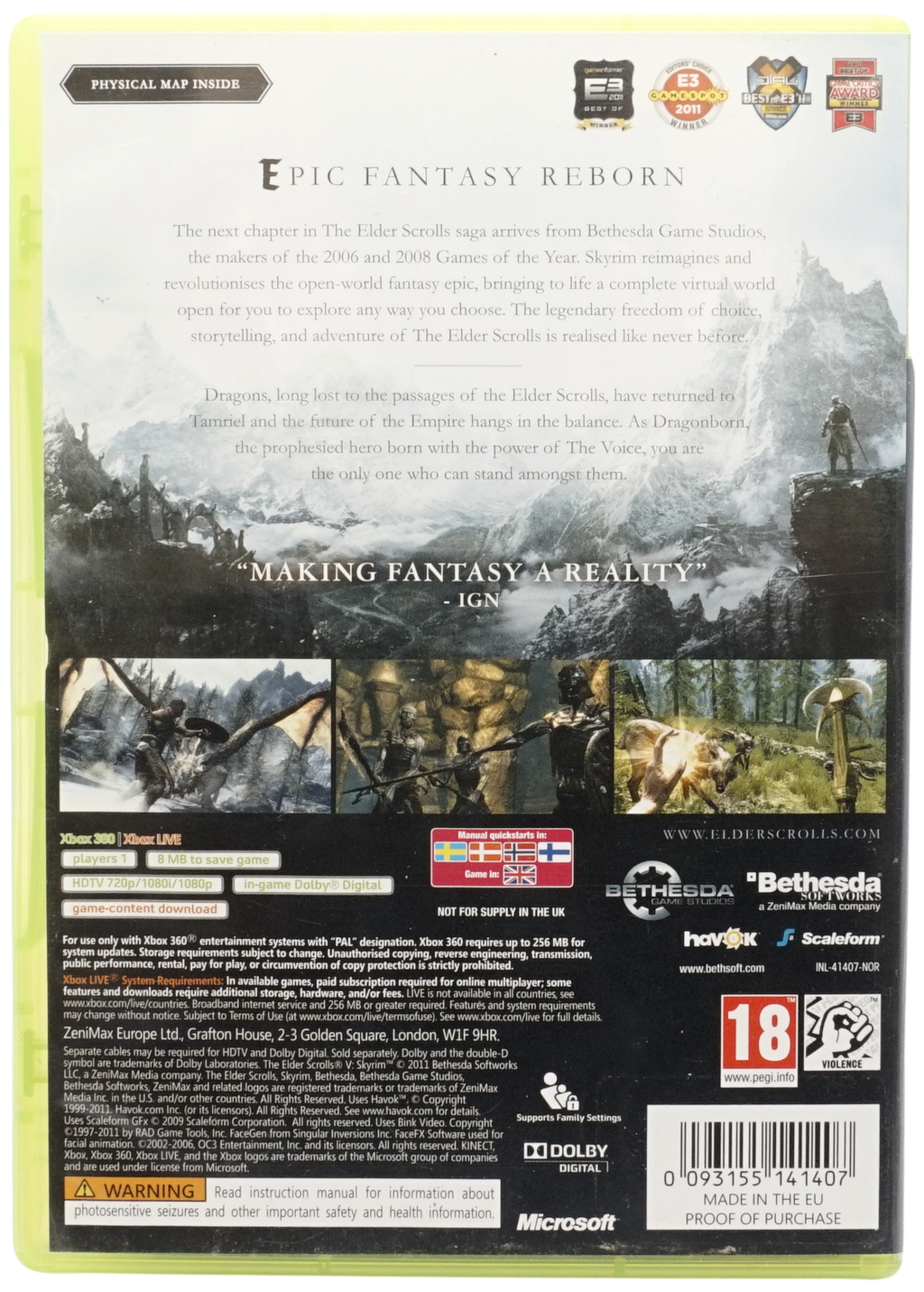 The Elder Scrolls V : Skyrim (Xbox 360)