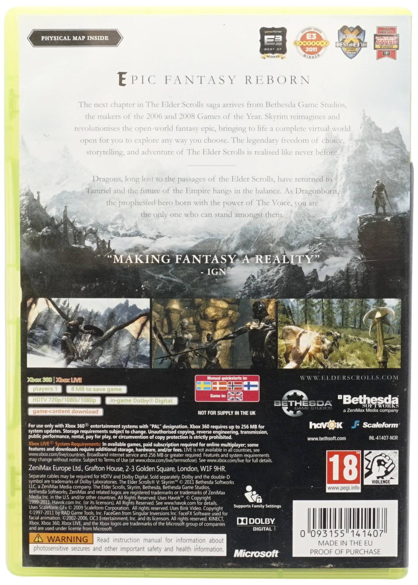 The Elder Scrolls V : Skyrim (Xbox 360)