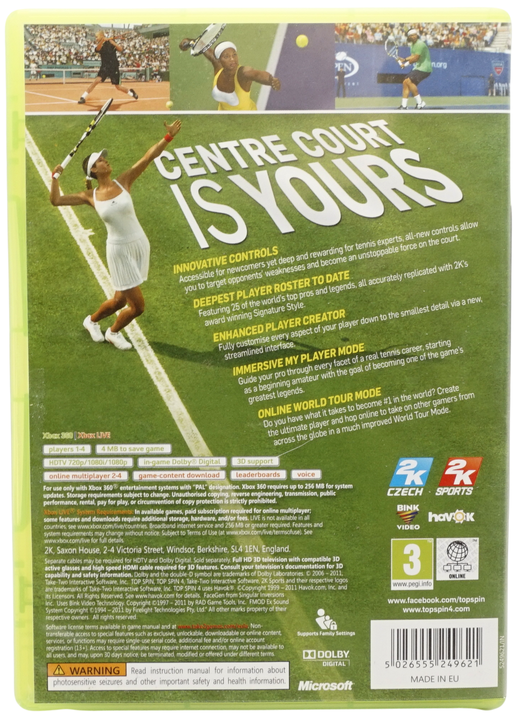 2K Sports Topspin 4 (Xbox 360)