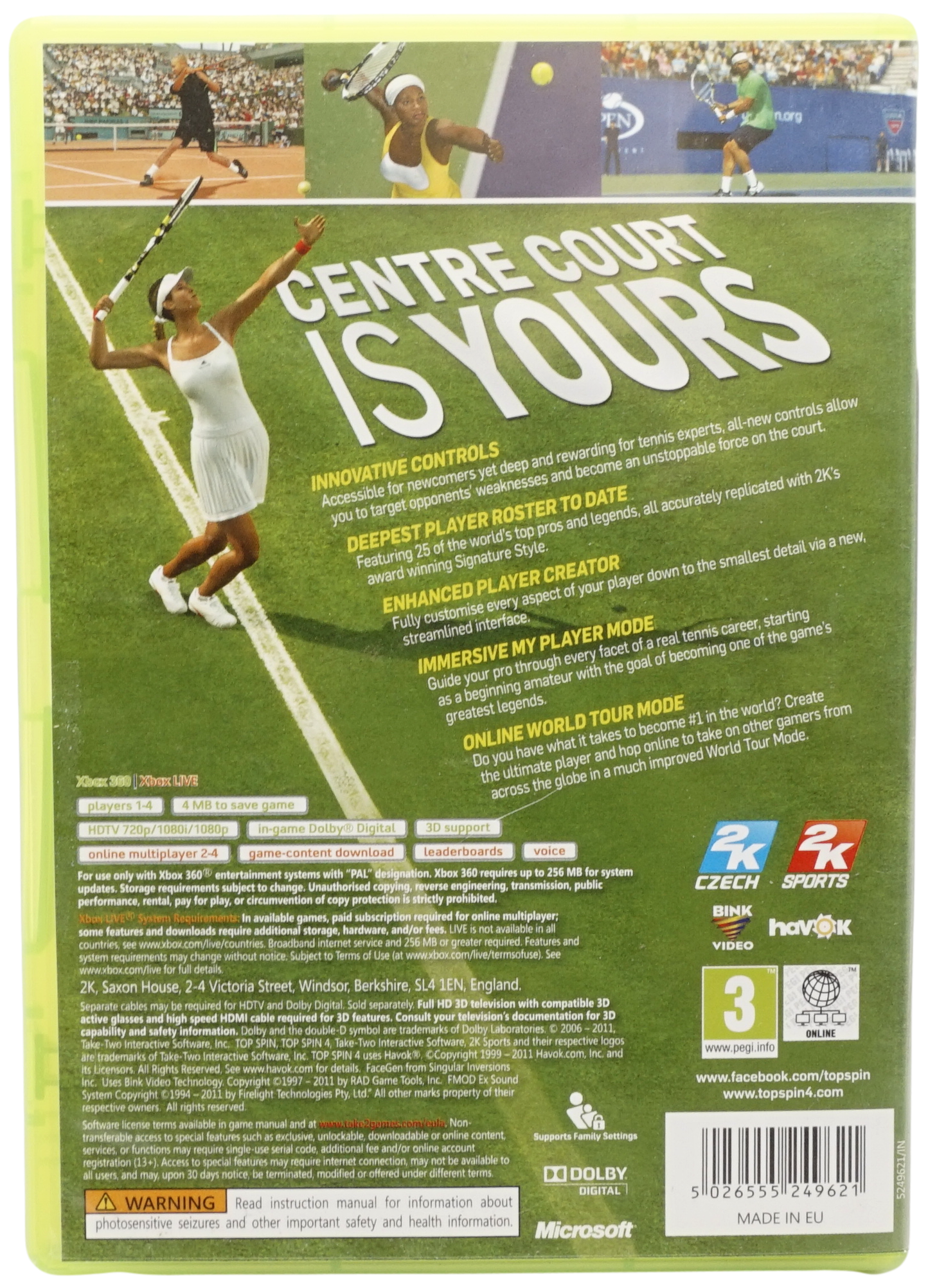 2K Sports Topspin 4 (Xbox 360)