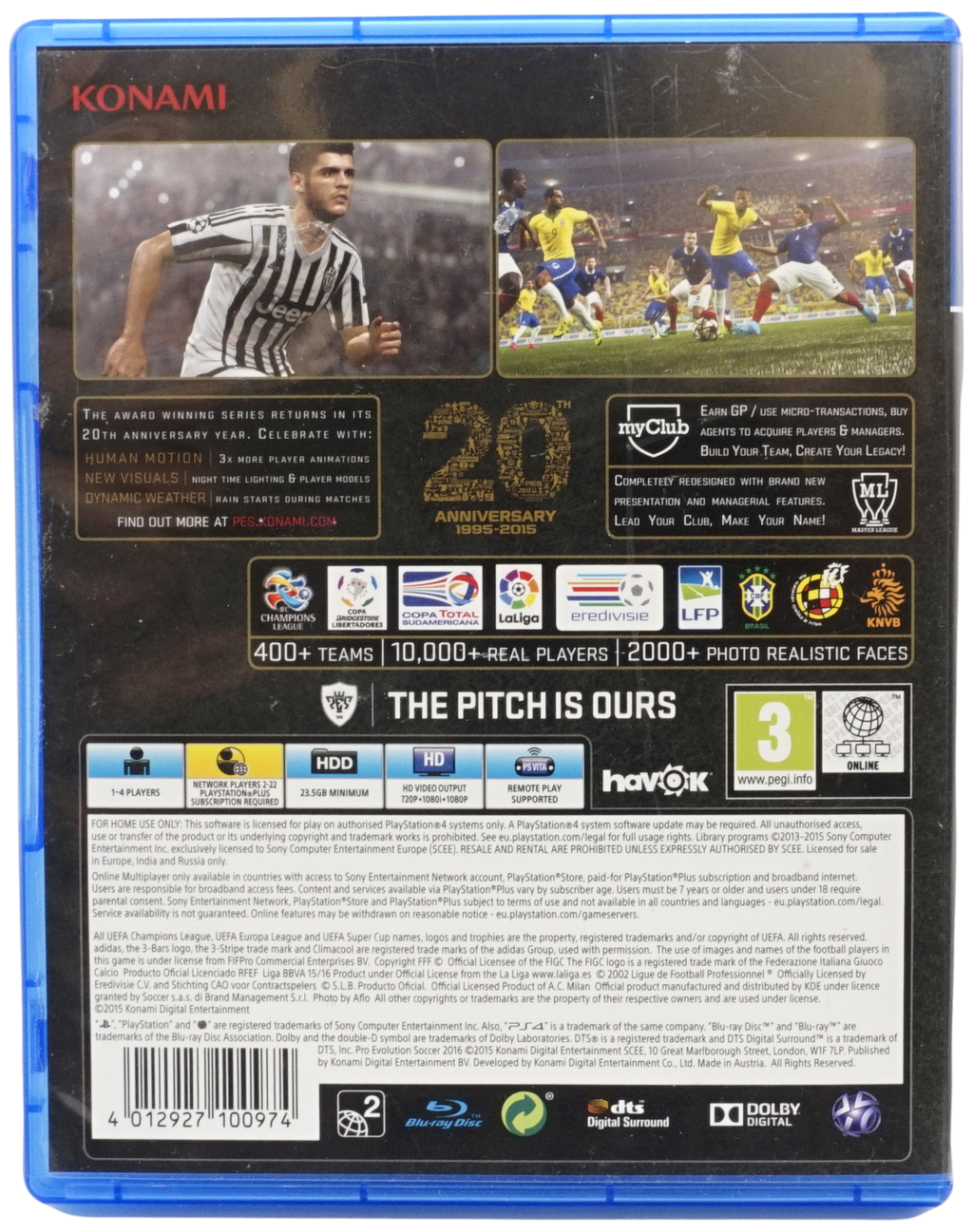 Pro Evolution Soccer 2016 (PS4)
