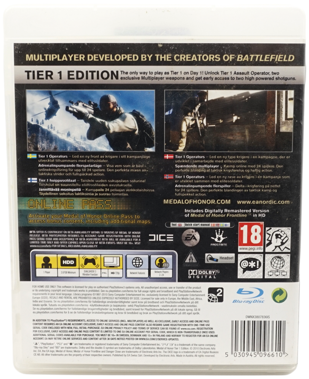 Medal of Honor : Tier 1 Edition (PS3)