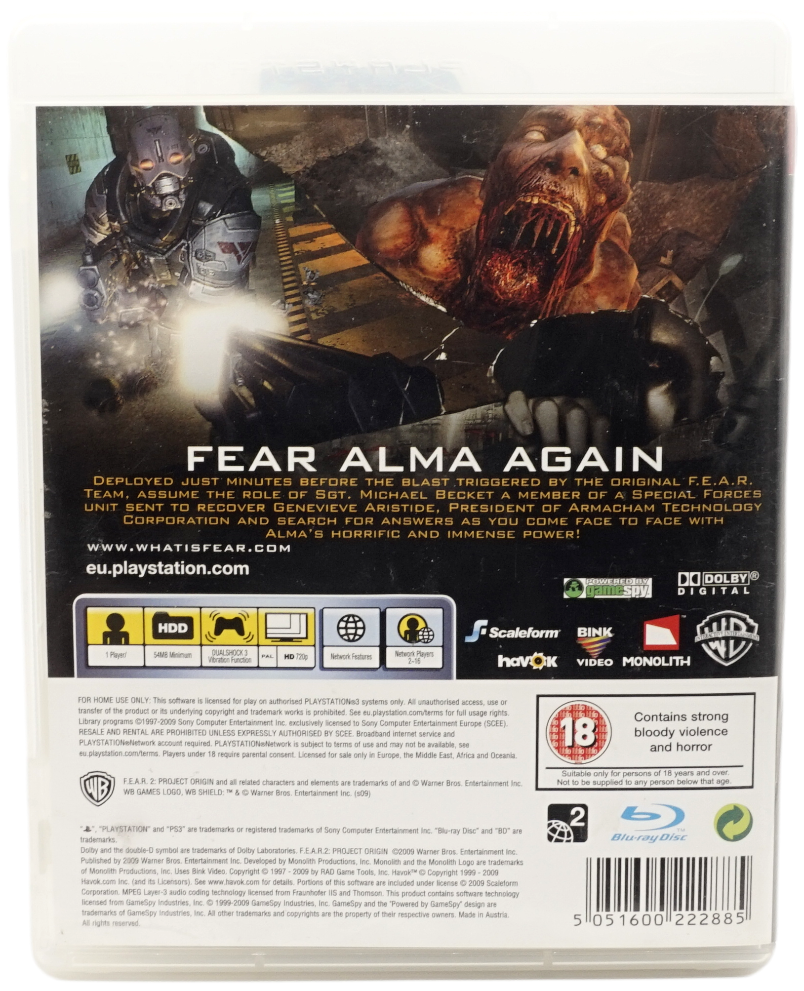 F.E.A.R. 2 : Project Origin (PS3)