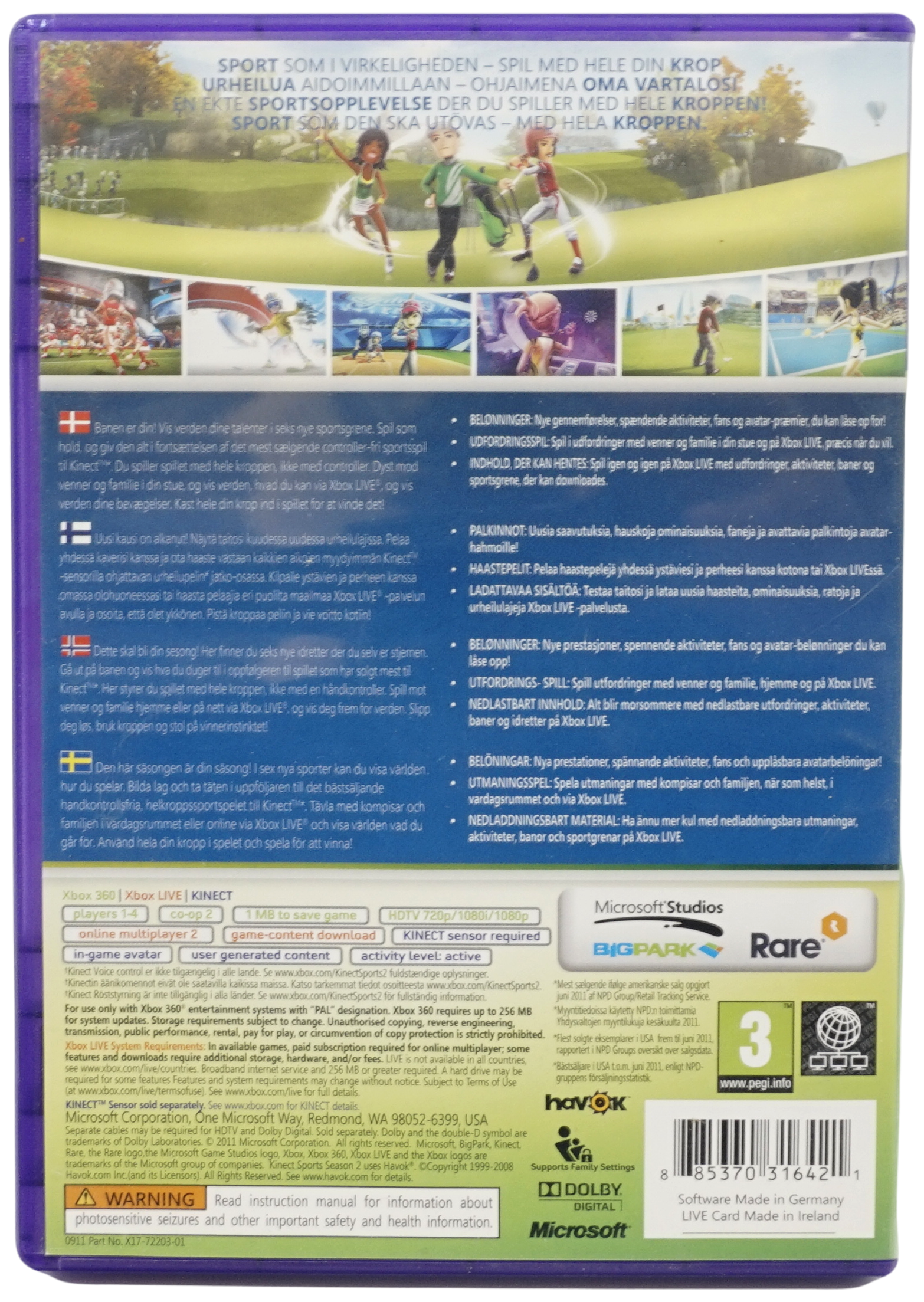 Kinect Sports : Season Two (Xbox 360)