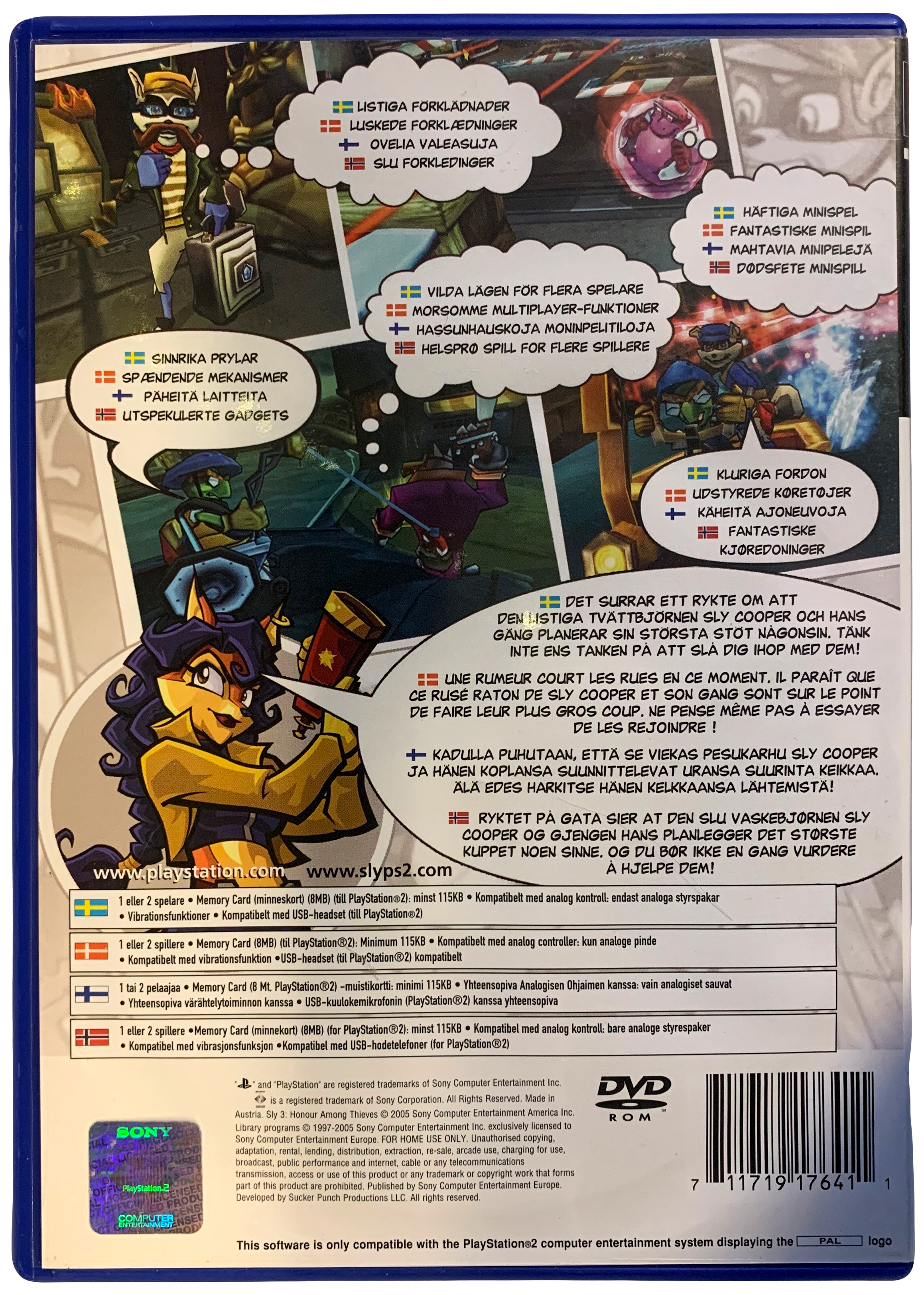 Sly 3: Honor Among Thieves (PS2) bagside