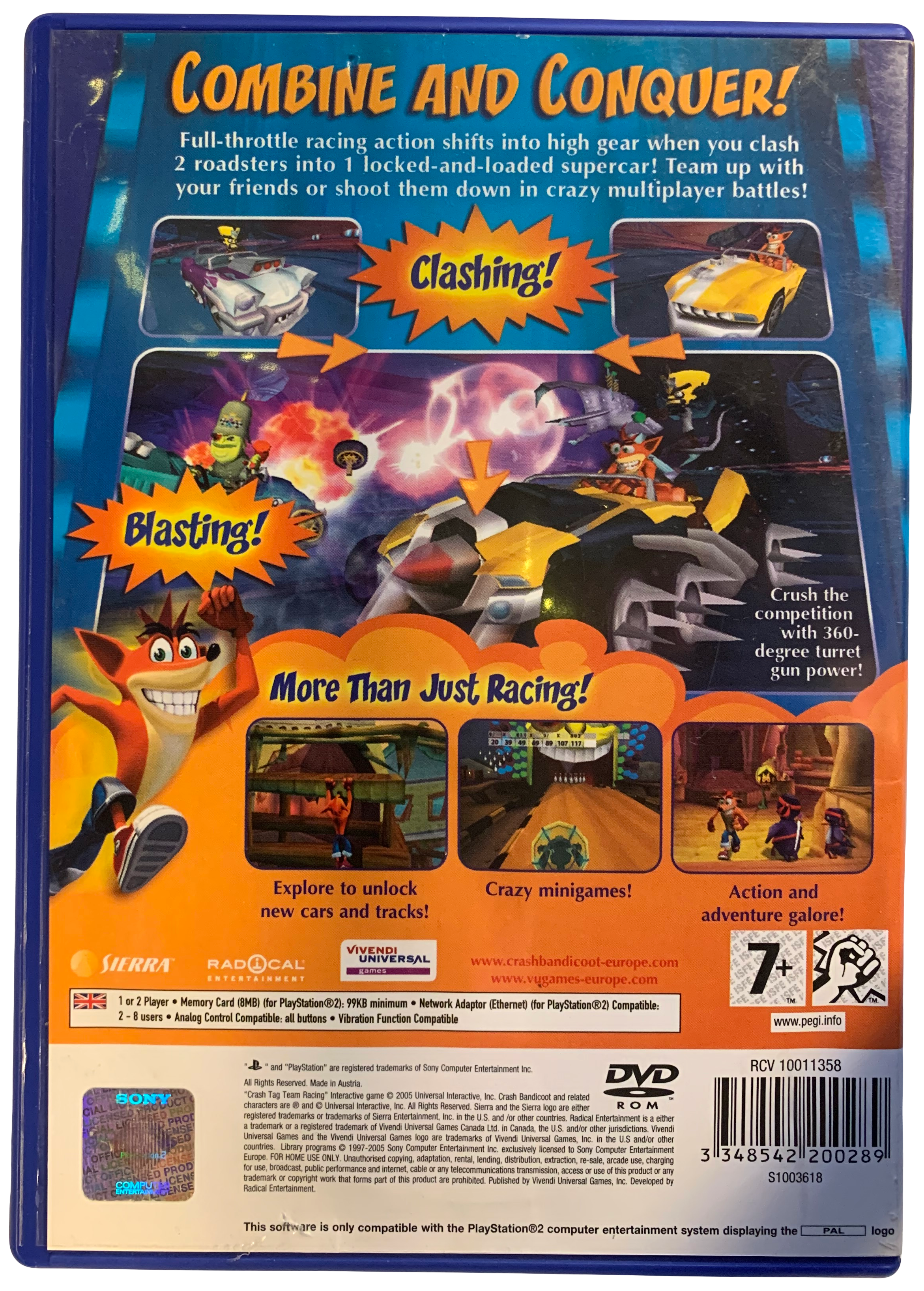Crash Tag Team Racing (PS2) bagside