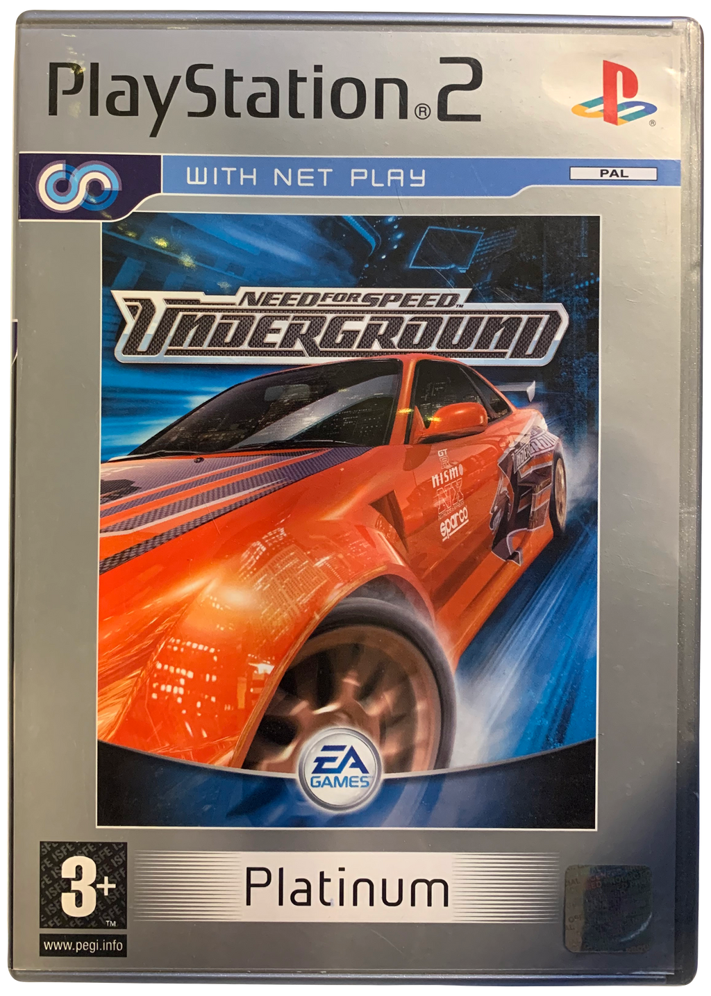 Need for Speed: Underground (PS2) – Platinum forside