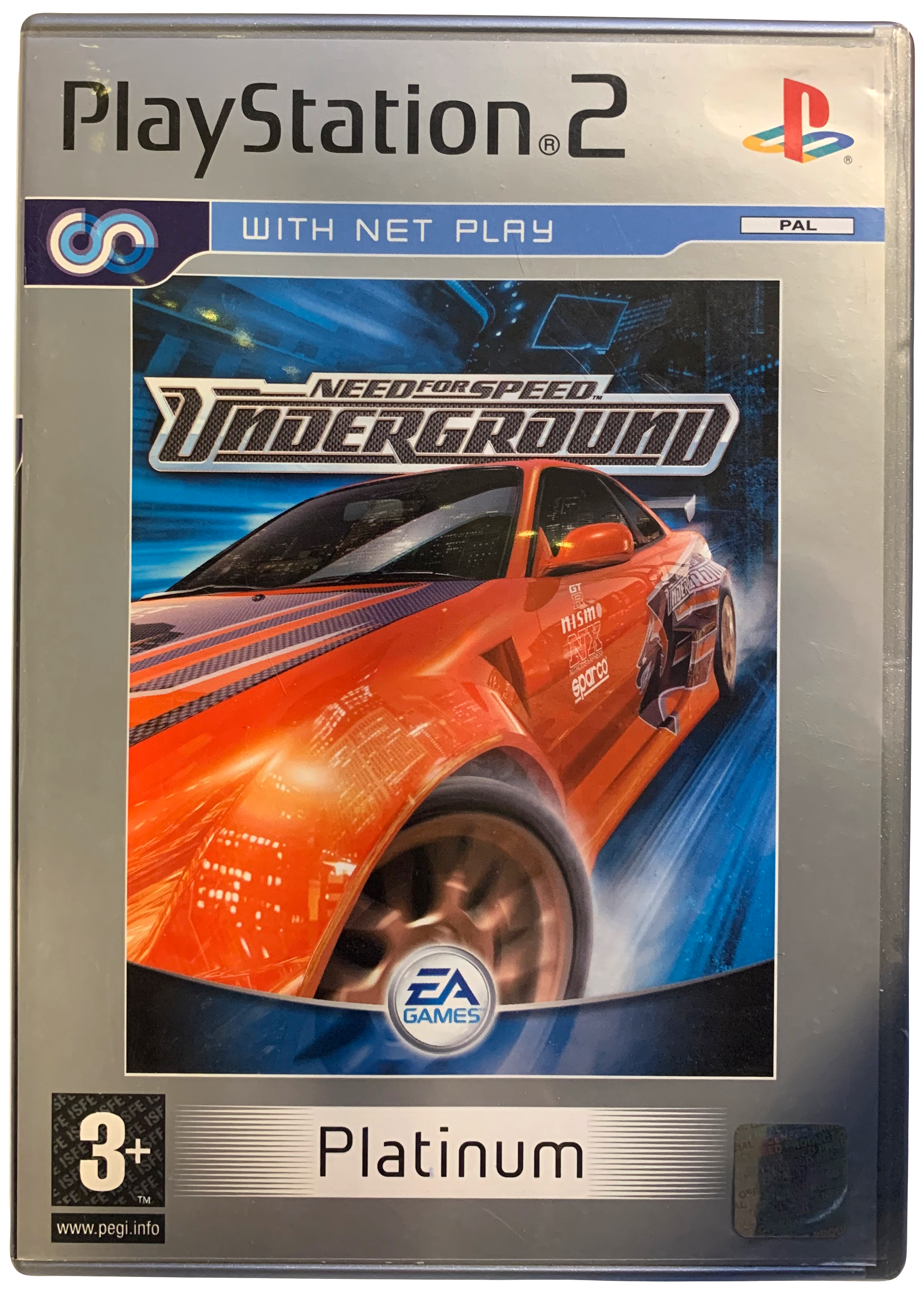 Need for Speed: Underground (PS2) – Platinum forside