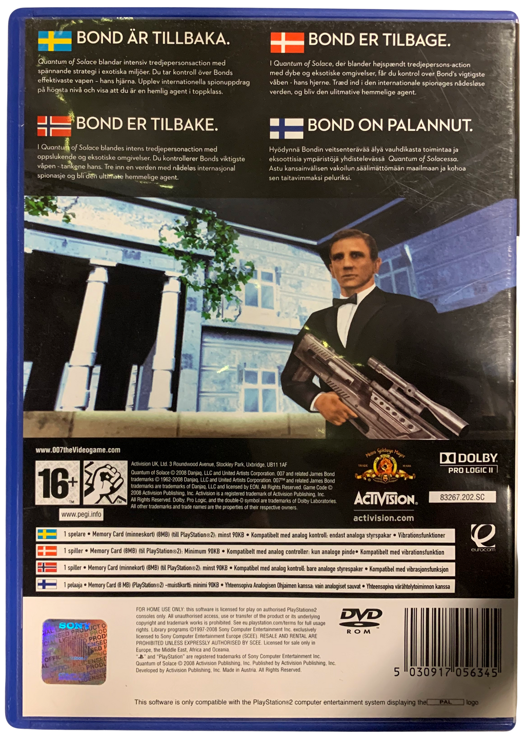 007: Quantum of Solace (PS2)