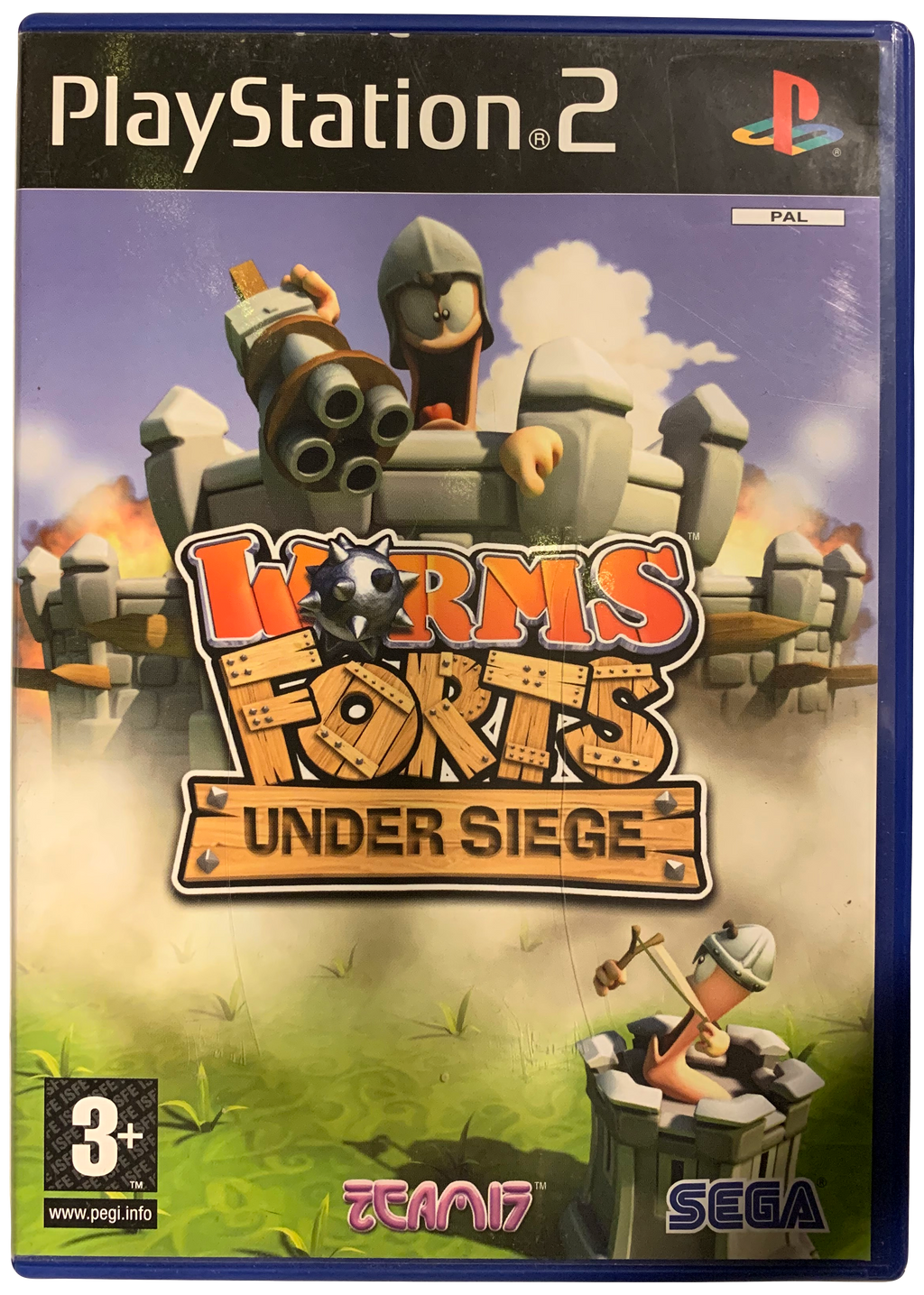 Worms Forts: Under Siege PS2 forside