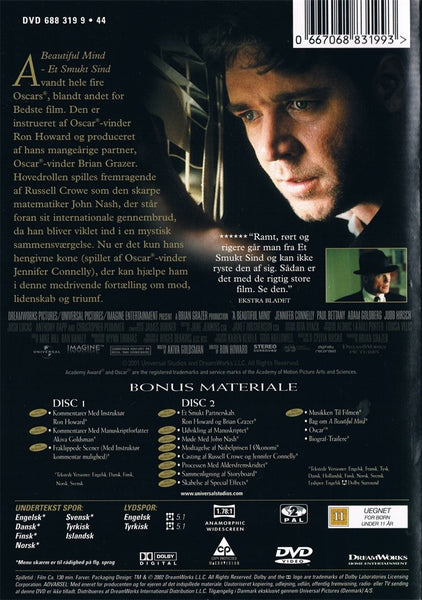 A Beautiful Mind: Et Smukt Sind (DVD)