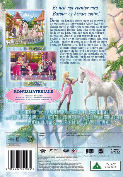 Barbie og hendes søstre i et hesteeventyr (DVD)