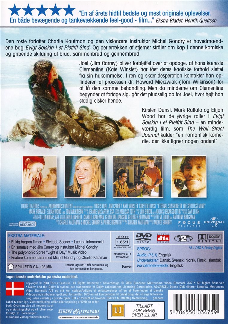Evigt solskin i et pletfrit sind (DVD)