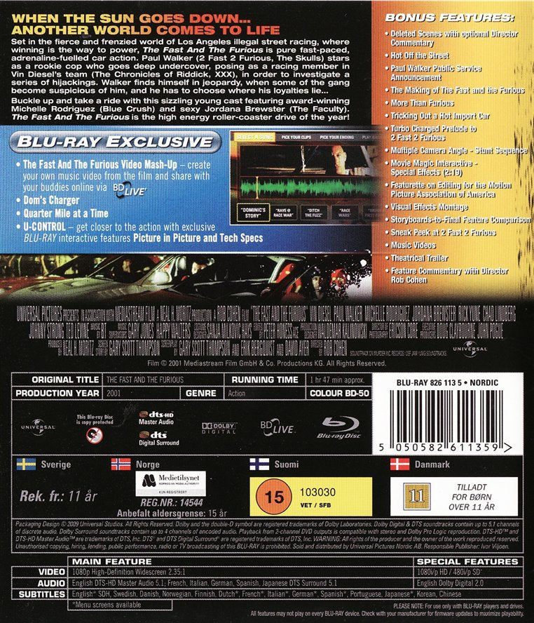 The Fast And The Furious (Blu-ray)