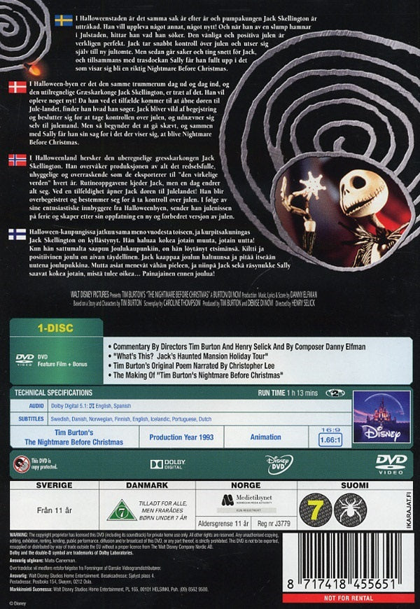 The Nightmare Before Christmas (DVD)