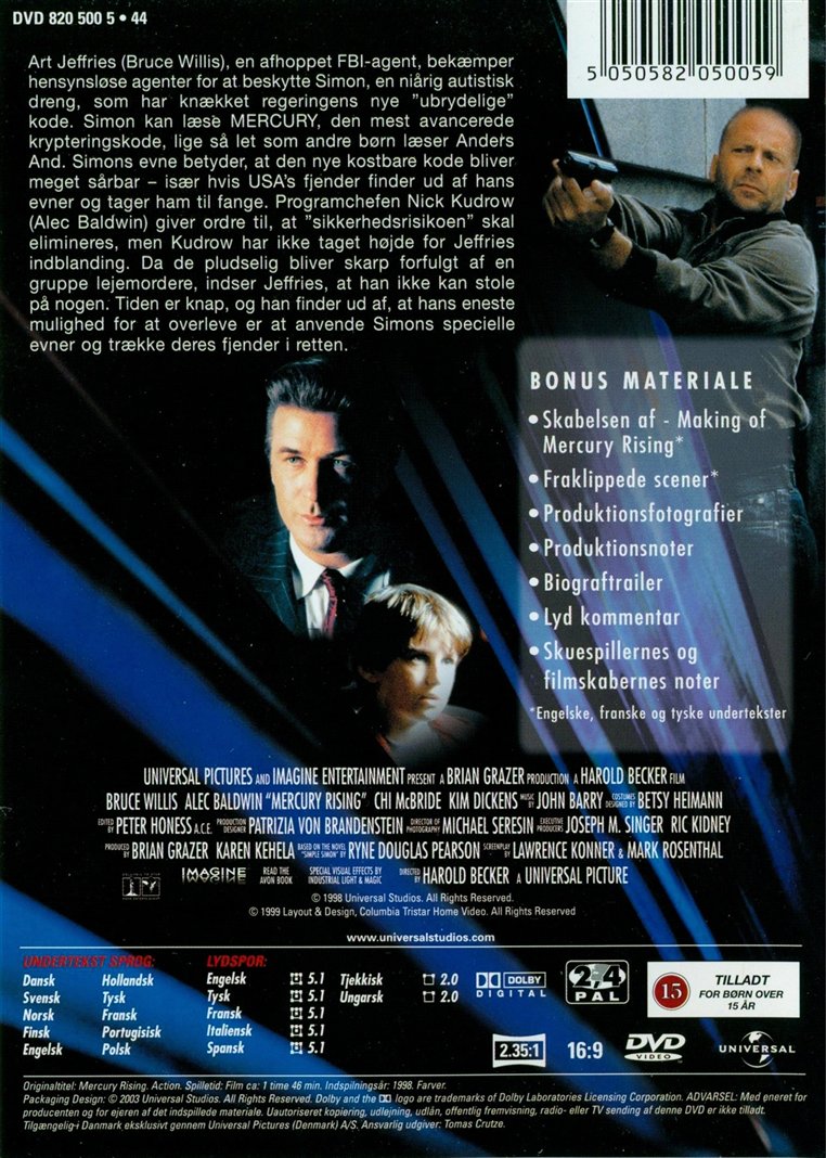 Kodenavn Mercury (DVD)