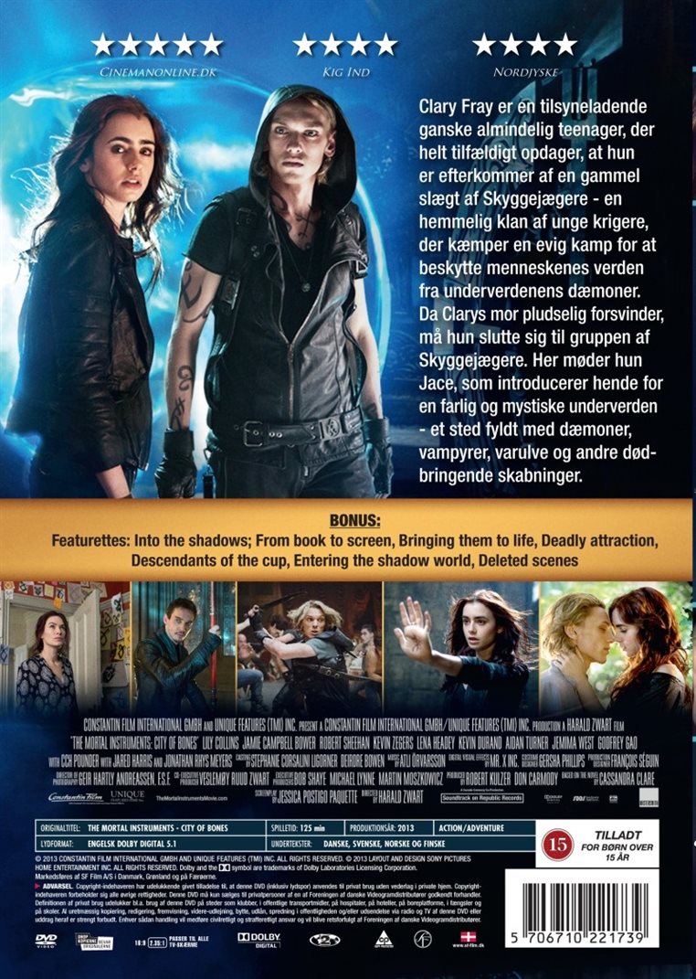 The Mortal Instruments: Dæmonernes By (DVD) – RetroHygge.dk