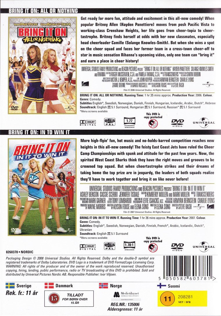Bring It On: All or Nothing / In It to Win It (DVD)