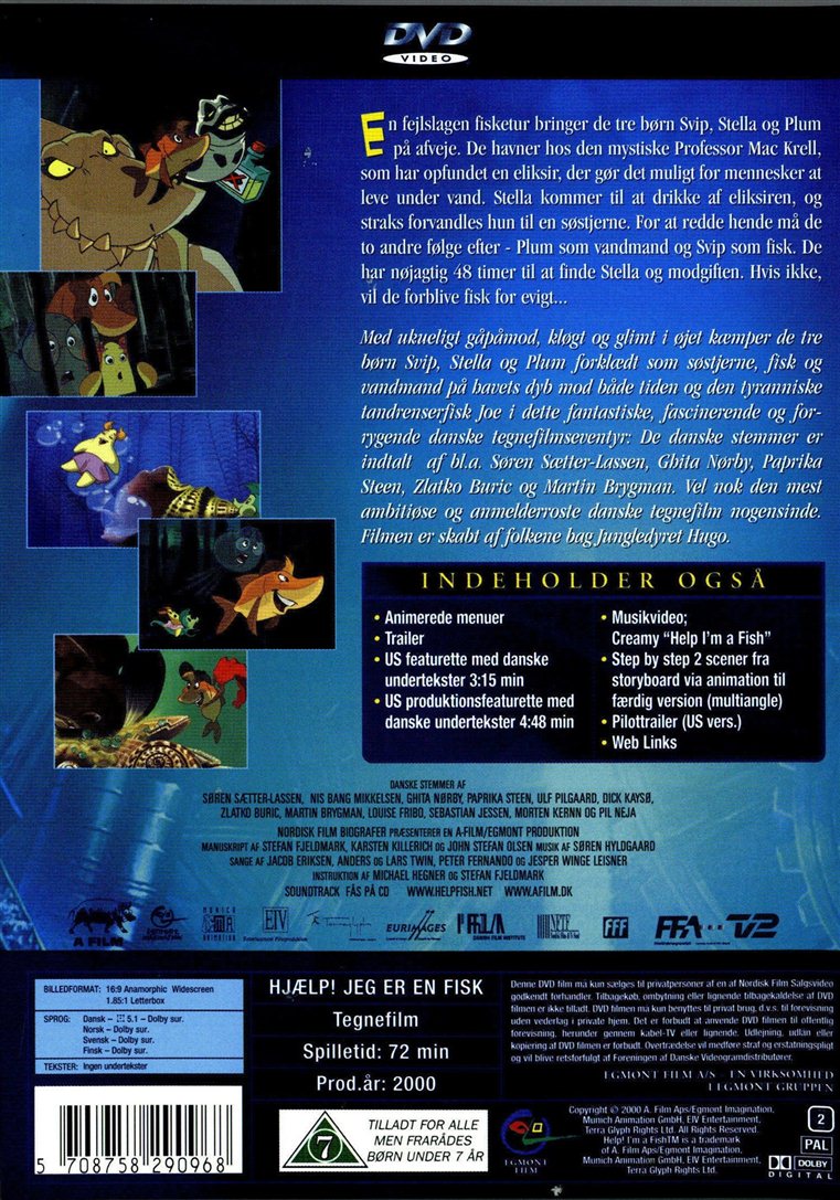Hjælp, jeg er en fisk (DVD)
