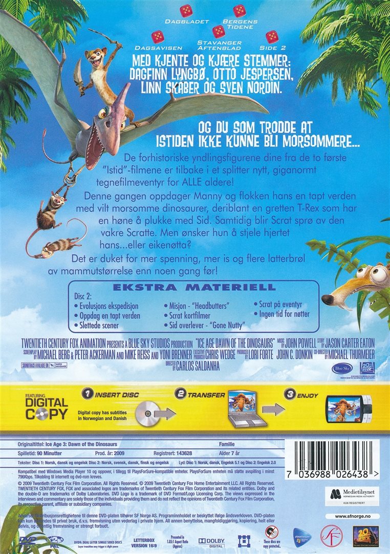 Istid 3: Dinosaurene kommer (DVD)