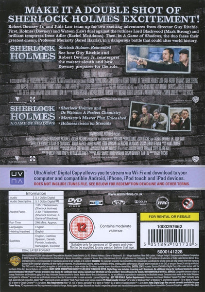 Sherlock Holmes / Sherlock Holmes A Game of Shadows (DVD)