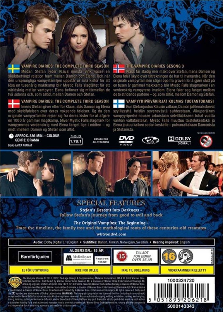 The Vampire Diaries: Sæson 03 (DVD)
