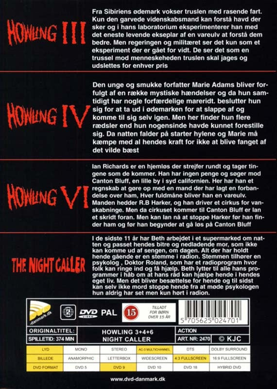Howling III / Howling IV / Howling V / The Night Caller (DVD)