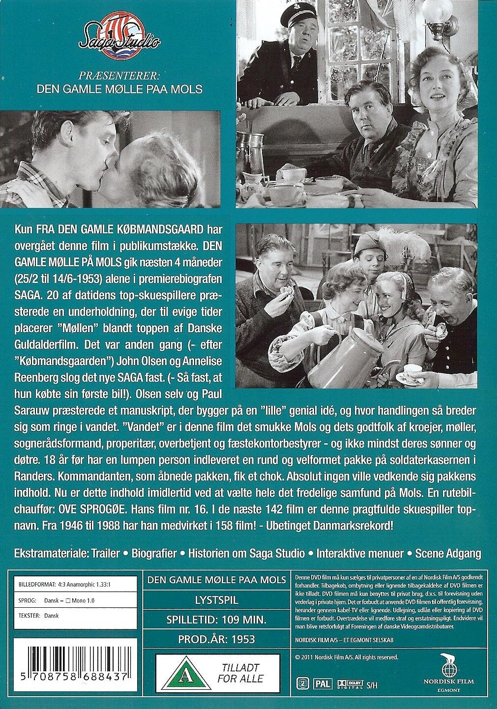DEN GAMLE MØLLE PAA MOLS (DVD)