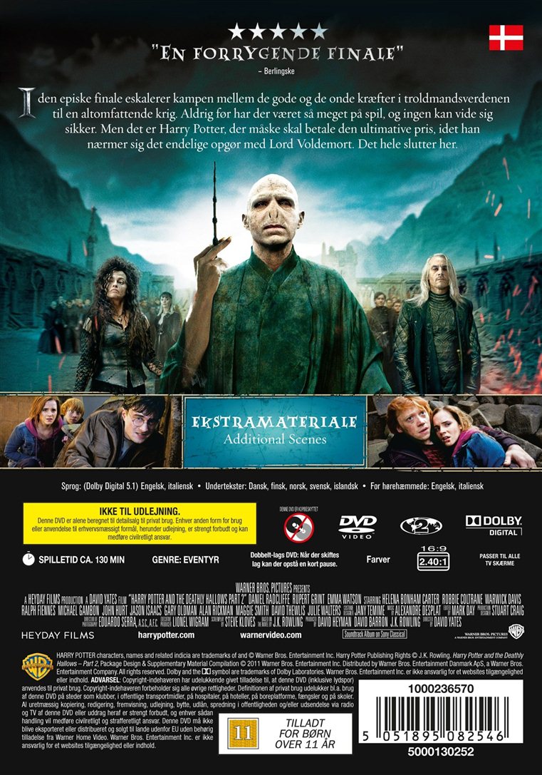 Harry Potter og Dødsregalierne Del 2 (DVD)