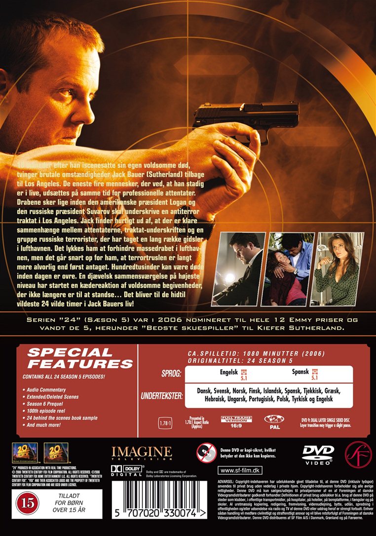 24 Timer: Sæson 5 (DVD)