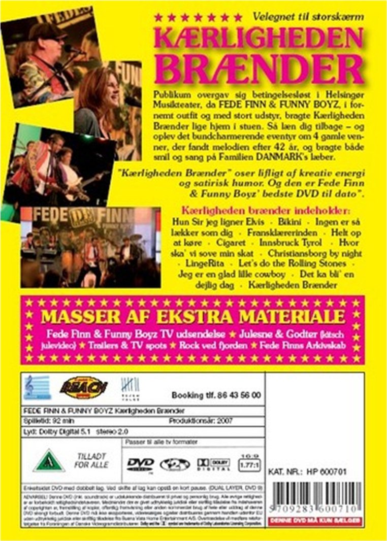 Fede Finn & Funny Boyz: Kærligheden Brænder - Live (DVD)