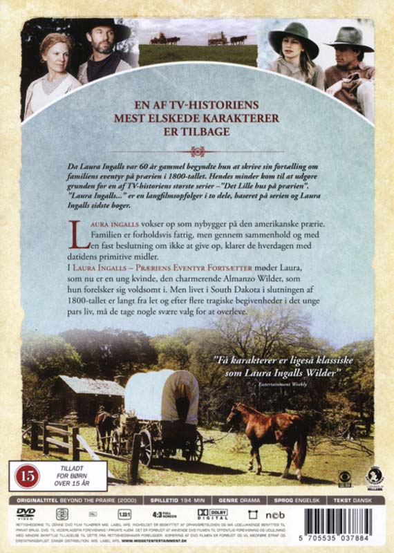 Laura Ingalls: Præriens Eventyr Fortsætter - Del 1+2 (DVD)