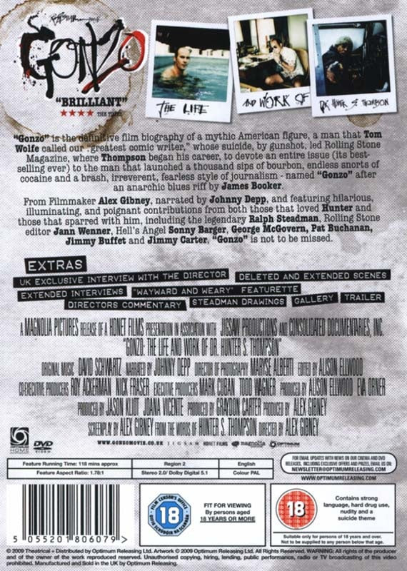 Gonzo: The Life and Work of Dr. Hunter S. Thompson (DVD)