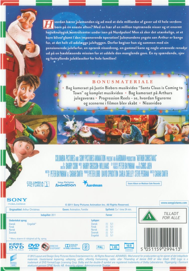 Arthurs Julegaveræs (DVD)