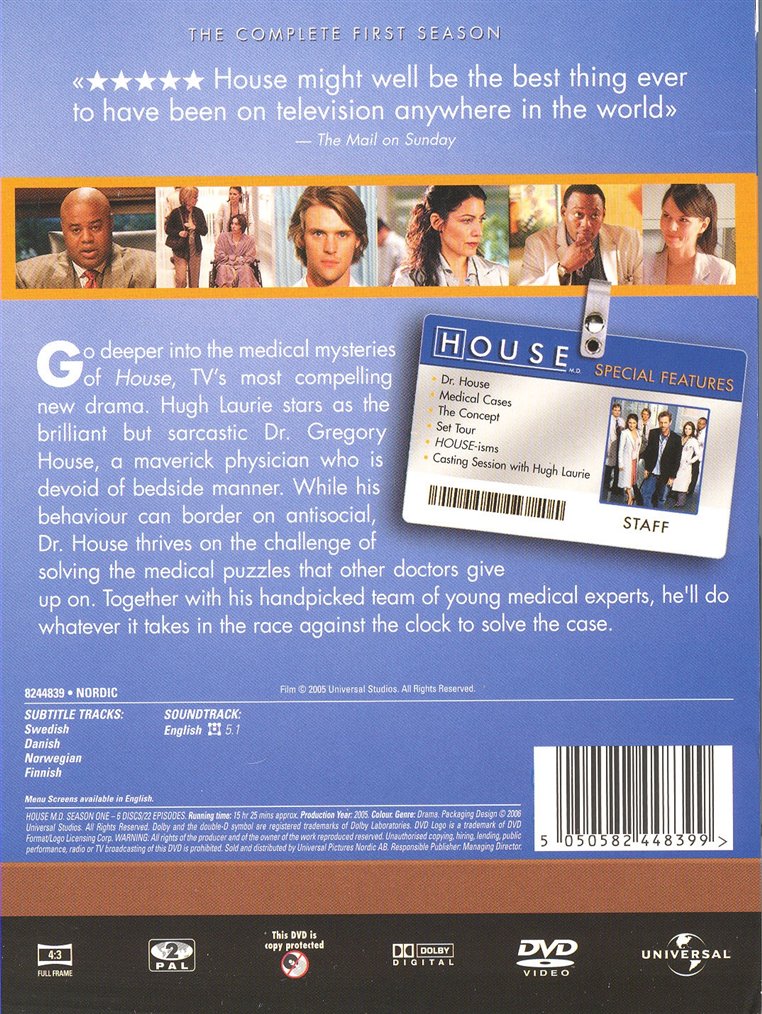 House M.D. - Sæson 1 (DVD)