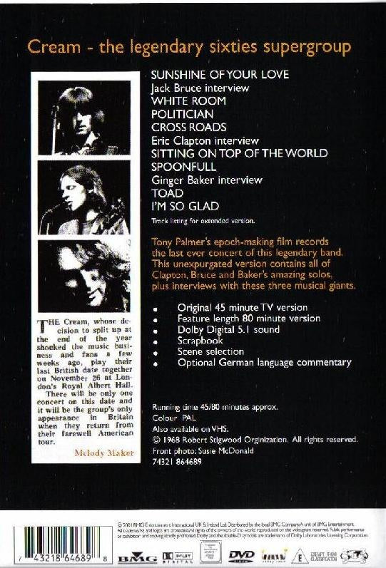 Cream - Farewell Concert (DVD)