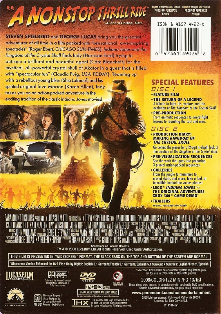 Indiana Jones and the Kingdom Of The Crystal Skull (DVD)
