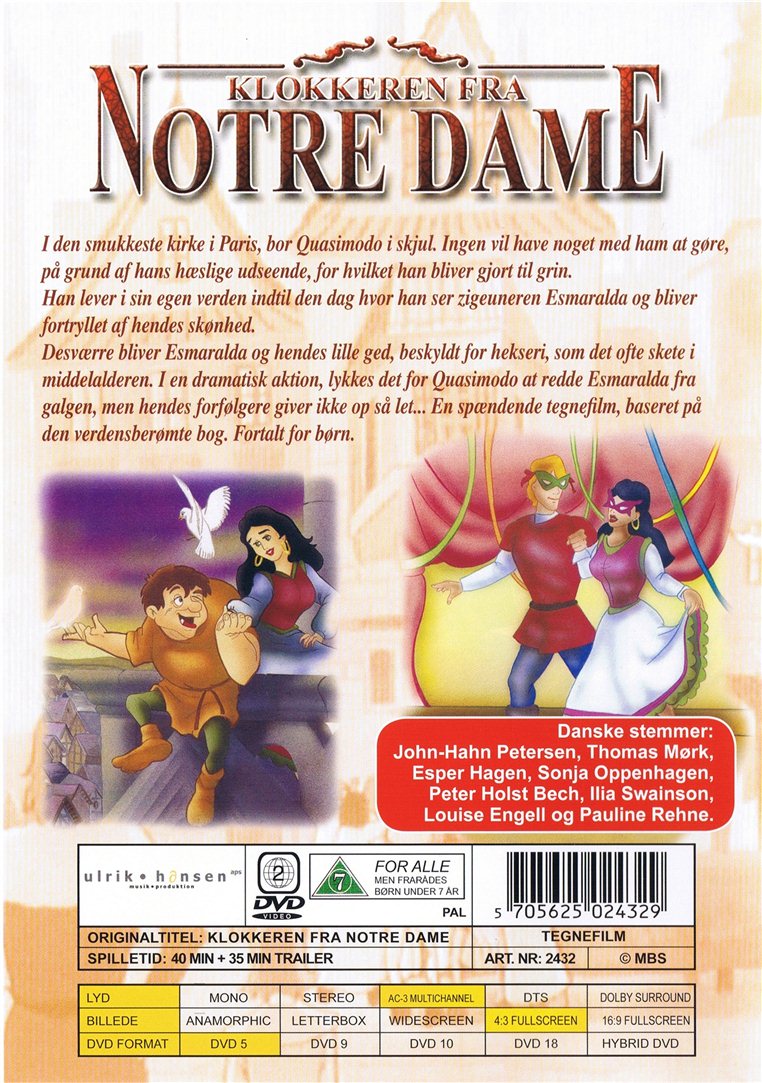 Klokkeren fra Notre Dame (DVD)