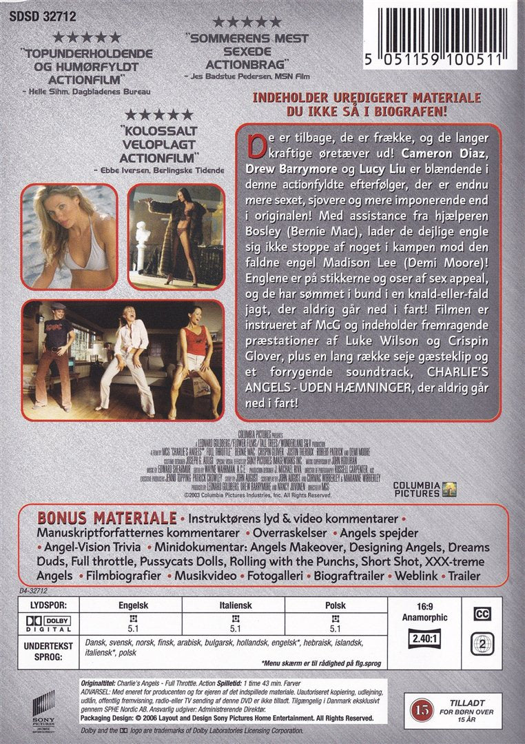Charlies Angels 2: Uden hæminger (DVD)
