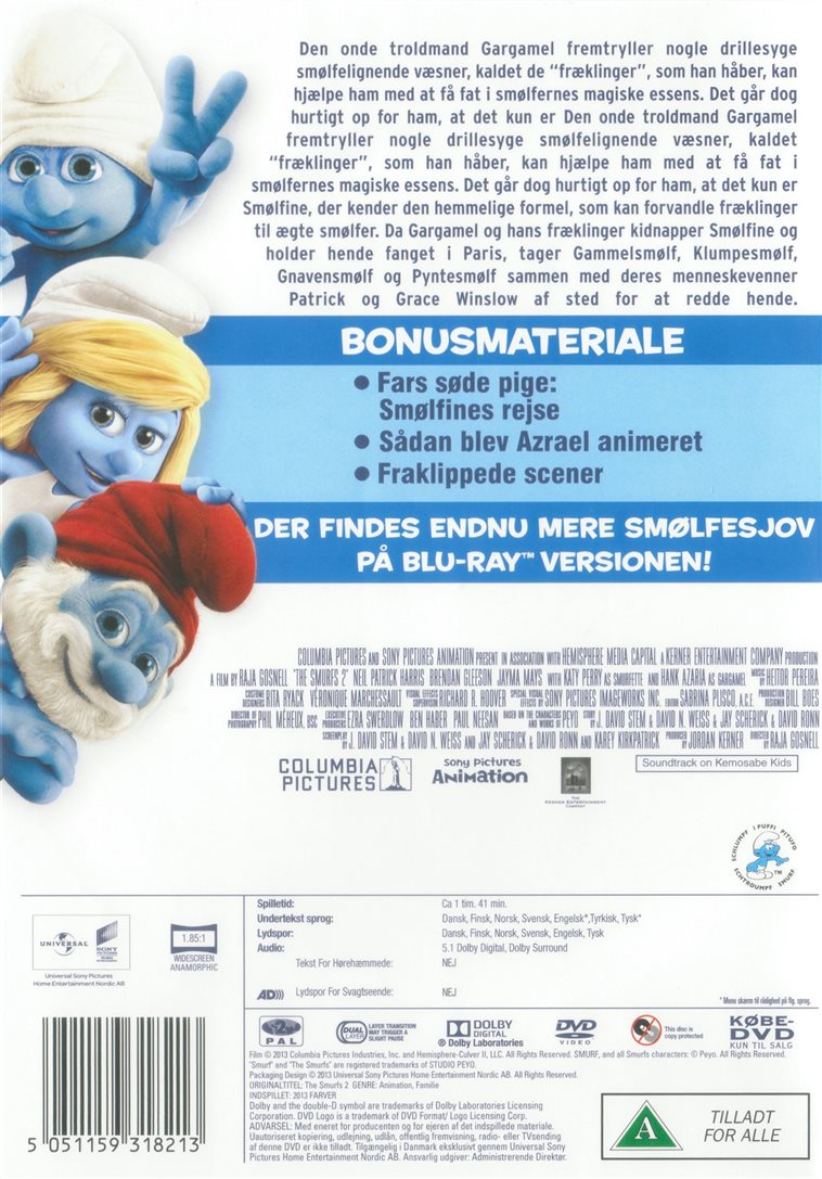 Smølferne 2 (DVD)