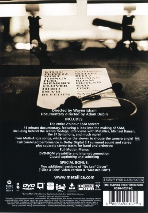 Metallica S&M (DVD)