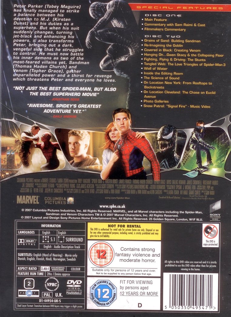 Spider-man 3 (DVD)