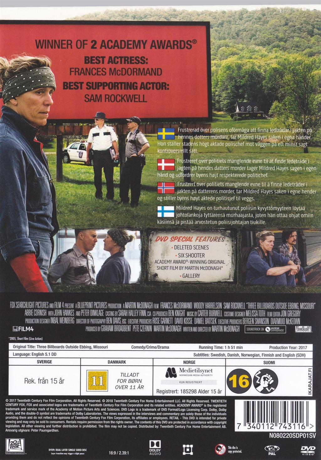 Three Billboards Outside Ebbing, Missouri (DVD)