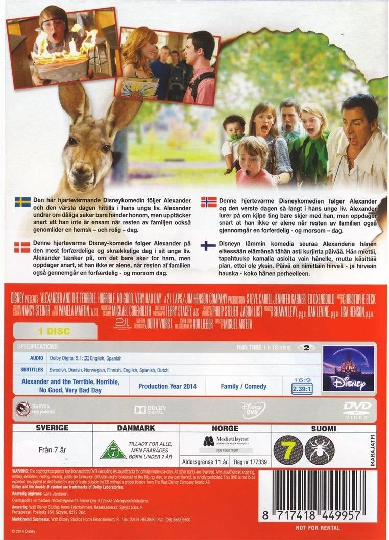 Alexander and the Terrible, Horrible, No Good, Very Bad Day (DVD)